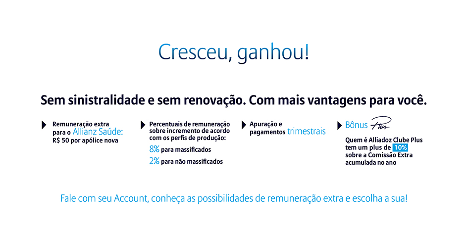 Cresceu, ganhou!